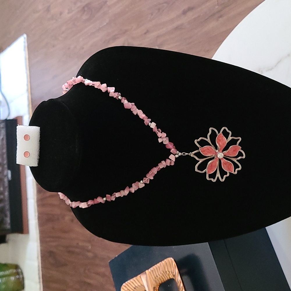 Pink Flower Necklace